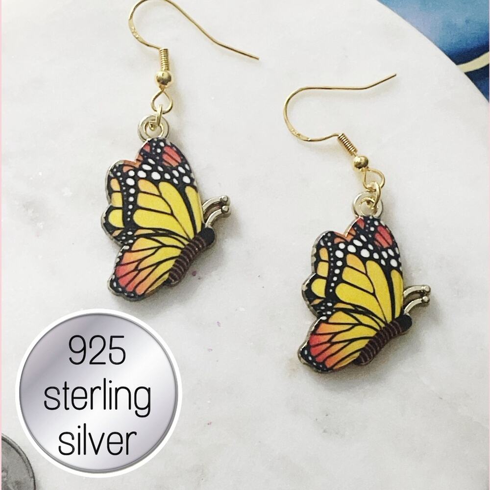 Butterfly earrings 925 sterling silver
